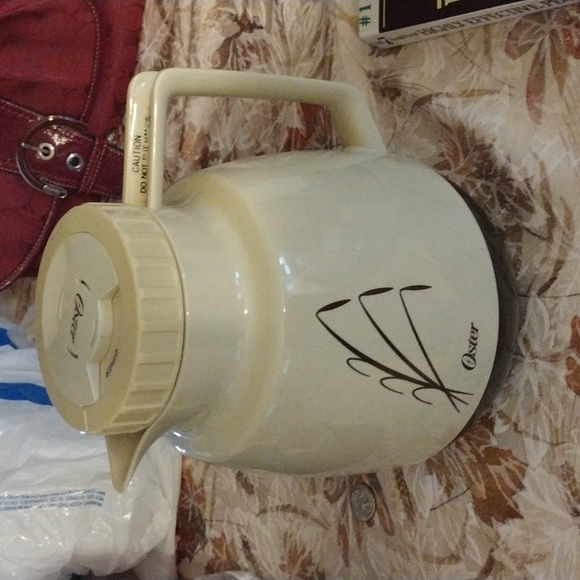 Oster Kitchen Vintage Oster Wheat Design Beigebrown Glass Lined